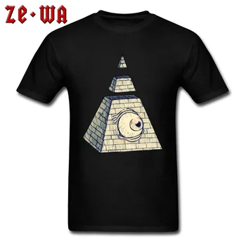 Мъжка тениска Египетските Пирамиди Тениска Всевидящий Очите 3D Тениска С принтом Бунтовник Подарък Реколта Черни Дрехи са Памучни Блузи За Момчета Ужас