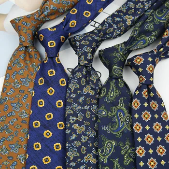 Мъжки бизнес Вратовръзки в Британски Стил С Флорални Принтом Пейсли И Мультяшными Животни, Вратовръзки На Врата, Вечерни Сватбени Смокинги, Тай-вратовръзка