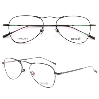 Мъжки Включване На Рамки За Очила, Оптични Рамки От Чист Титан Пилотните Метални Леки Очила, Предписани Очила Злато