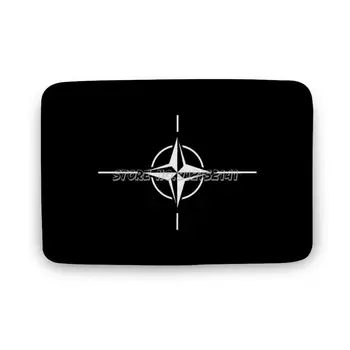 НАТО Подложка За пода на Касата на Мат Кухненски Килим Килим За Баня, Дръжки на Тепиха Флаг на НАТО Знамена на Организацията на Северноатлантическия договор на Северна Атлантика