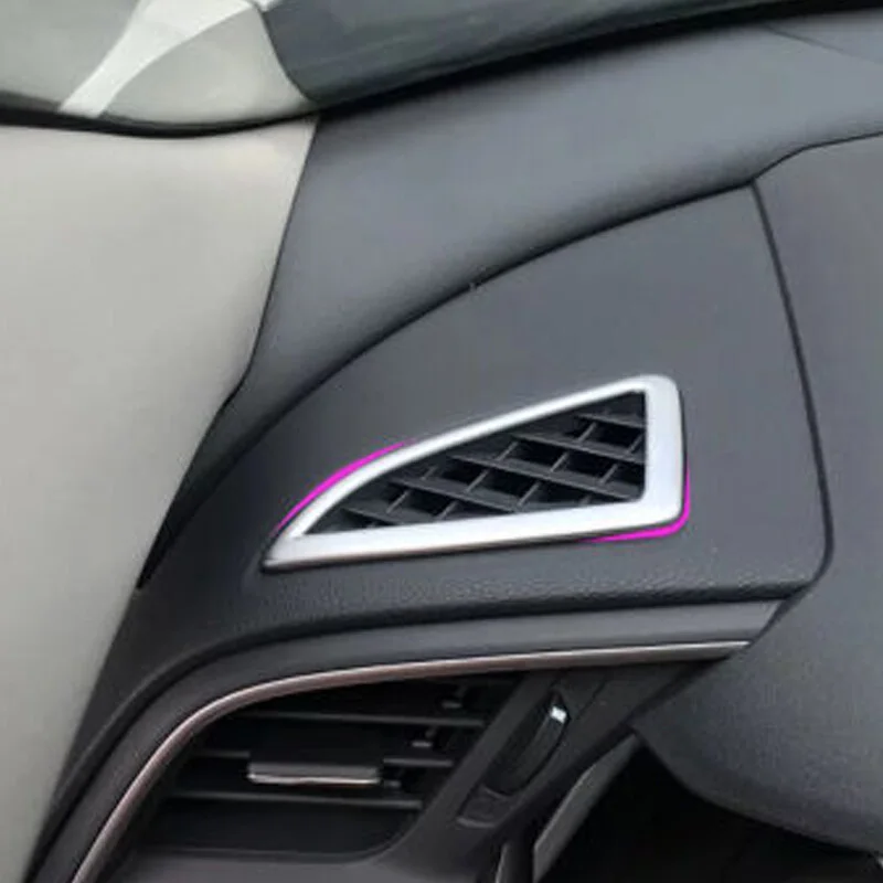 Неръждаем автомобилен стайлинг За Honda Civic 10th 2016 2017 2018 2019 2020 Авто предни климатик украса За излизане на въздуха рамката на кутията покритие