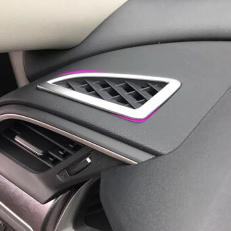 Неръждаем автомобилен стайлинг За Honda Civic 10th 2016 2017 2018 2019 2020 Авто предни климатик украса За излизане на въздуха рамката на кутията покритие