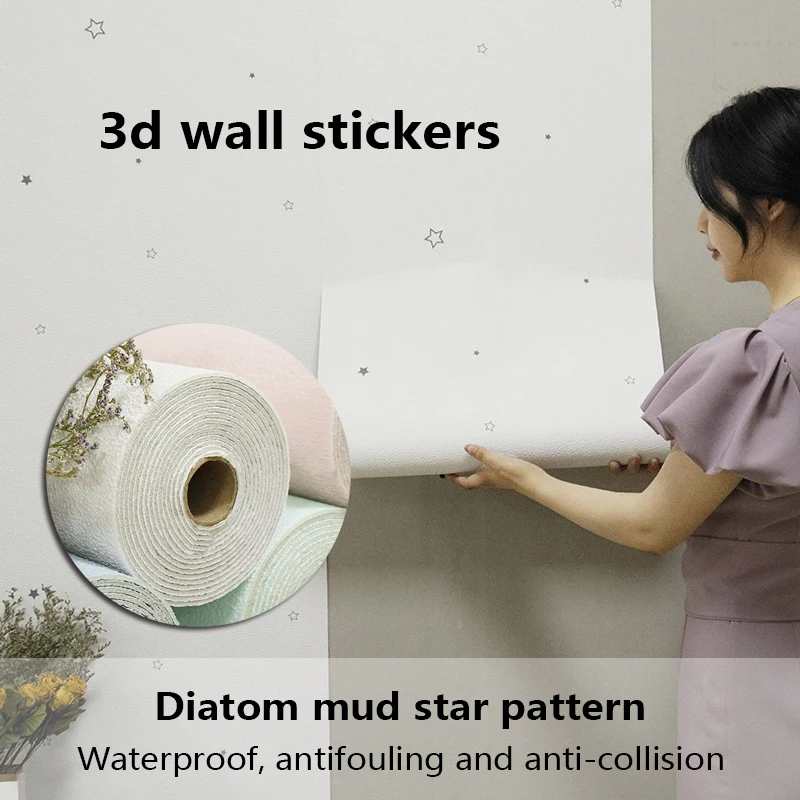 Нов Дизайн, 3D Тапети Хотел Дневна Спалня Фон Декоративни Тапети устойчиви на вода Самозалепващи 3D Стикери За Стена