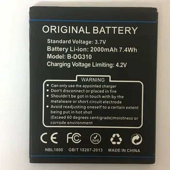 Нова Оригинална Батерия на B-DG310 За DOOGEE DG310 BDG310 2000 mah Висококачествени Акумулаторни Батерии за мобилни телефони в наличност