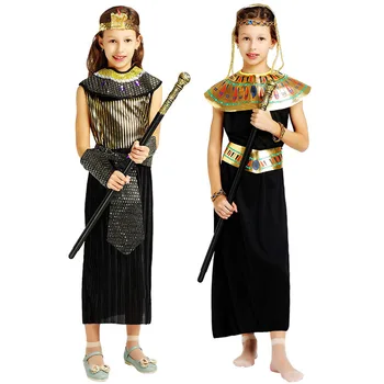 Новият египетски аниме фараон костюми за Хелоуин вечерни облекло на Египетски фараон крал пурим костюм рокля за момичета