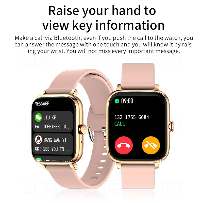  Ново Предизвикателство Смарт Часовници За Жени Потребителски Циферблат Smartwatch За IOS И Android Водоустойчив Bluetooth Музика Часовници Пълен Сензорен Безплатна доставка