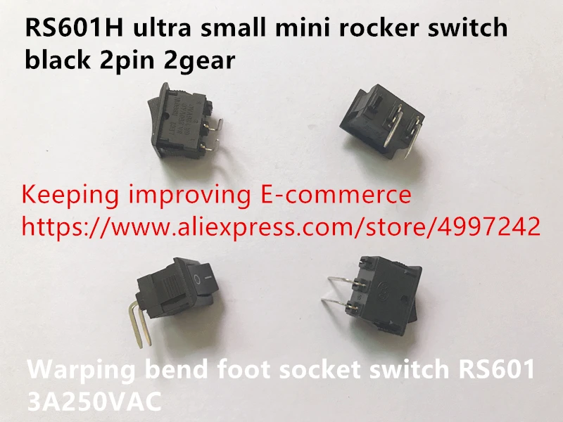 Оригинален нов 100% RS601 ултра малък кухненски кулисный превключвател черен 2pin 2gear деформирующий огъване foot switch контакти 6A250VAC