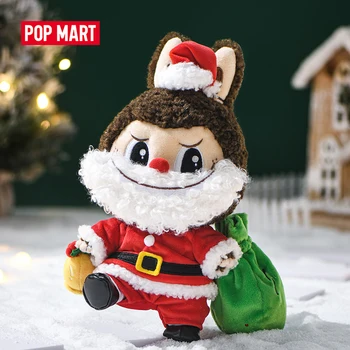 Оригинална Коледна серия POPMART LABUBU-Плюшен Статуетка, Подарък Кутия, Оригинални Сладки, Украса, Кукли, Коледен Подарък За Рожден Ден, детски Играчки