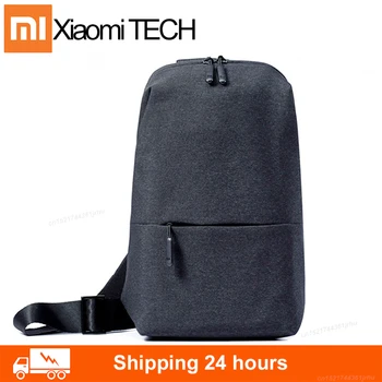 Оригинална раница Xiaomi mi, градска ежедневни нагрудная чанта, лека мъжки и дамски малка чанта на рамото, раница унисекс чанта-раница