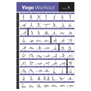 Плакати с Упражнения в Йога Поза За Програми за Тренировка на Цялото тяло Домашен Фитнес Зала Плакати с Упражнения за Фитнес