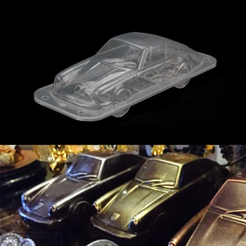 Пластмасов Дизайн на Автомобила 3D Шоколад Форма направи си САМ шоколадови Бонбони Желе Скърпвам Инструменти За Украса на Тортата Форма За Печене