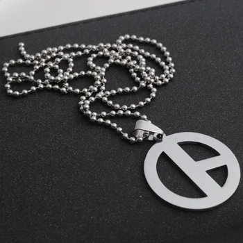 Подарък 1 честит антивоенный лого от неръждаема стомана колие геометричен кръг Знак на Света GD символ на мира колие от титанов стомана бижута