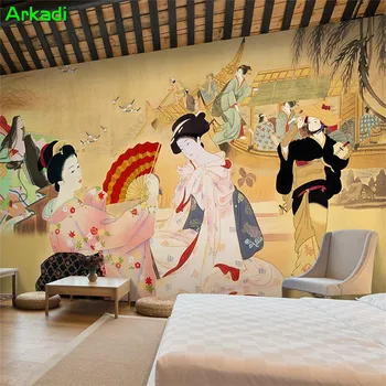 Потребителски стенописи тапети за спалнята 3d снимка начало декор реколта мода малко цвете на цвете мак живопис с маслени бои