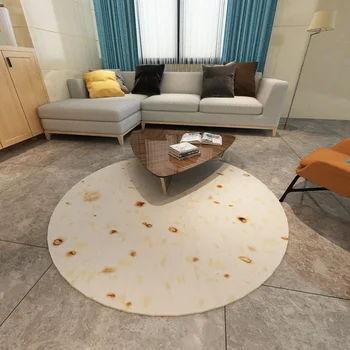 През цялата килим имитация плюшено тако декорация на дома, подложка за пода в хола vloerkleed rond