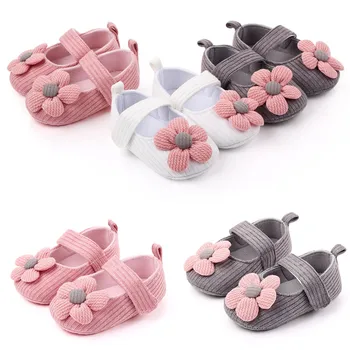 Пролет-есен обувки в стил ретро, Памучен обувки за малки момичета, Предходцы за Деца, Памучен обувки за Бебета с мека подметка, Първите Проходилки 0-18 м