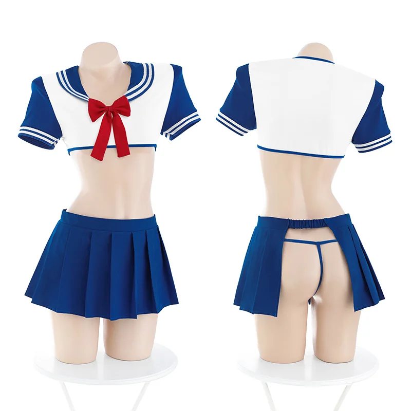 Първокласен cosplay аниме еротично бельо студентски стил колеж JK униформи плиссированная пола, задните части ролева игра дамско еротично бельо