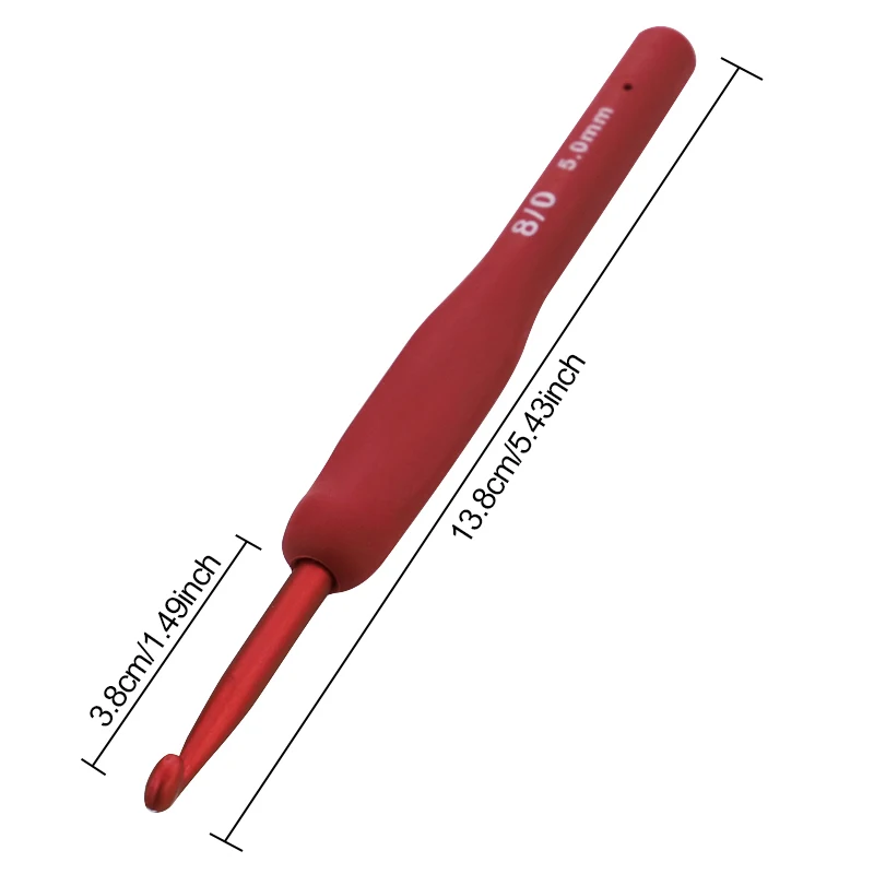 Розови и червени Пластмасови Дръжки от Алуминий Куки за Плетене Комплект Спици 9 размер на 2,0 мм-6,0 мм Набор от Инструменти за Плетене на Пуловери