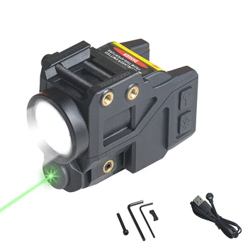 Самоотбрана G2C G3C Зелен Лазер Фенер Разход на Пистолет Глок 17 19 Зелен Лазерен Мерник за Апликации Picatinny