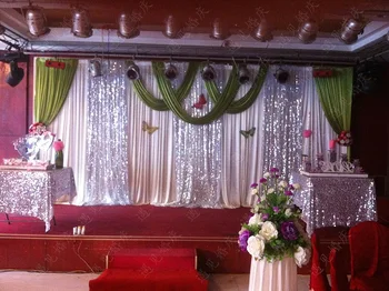 Сватбената парти Фон Завеси Завеса 10 фута * 20 фута сватбена кърпа банкет сватба парти сцена фон фон завеса