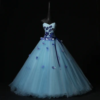 светло синьо цвете във лък на кръста придворное бална рокля средновековна рокля Възраждането кралица Виктория cosplay бална рокля Бел Бал