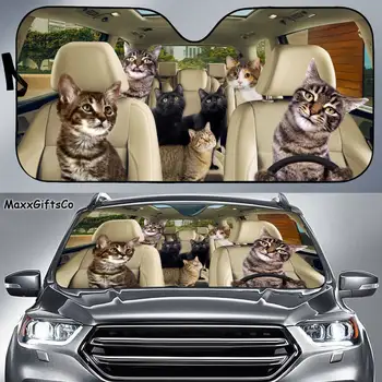 Сенника за кола немски, irish котка, Предното стъкло на немски, irish котка, козирка за семейство Котки, Аксесоари за Автомобили за котки, Украса на автомобил, Подарък за татко, мама