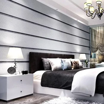 Сиви тапети и модерни сиви модерни прости скандинавските вертикални ленти от спалня и хол с диван телевизор фон стенни тапети