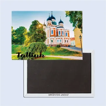 Таллиннская нева църква, Естония туристически сувенири, Магнитни магнит за хладилник, Украса за дома, Подаръци за приятели 25053