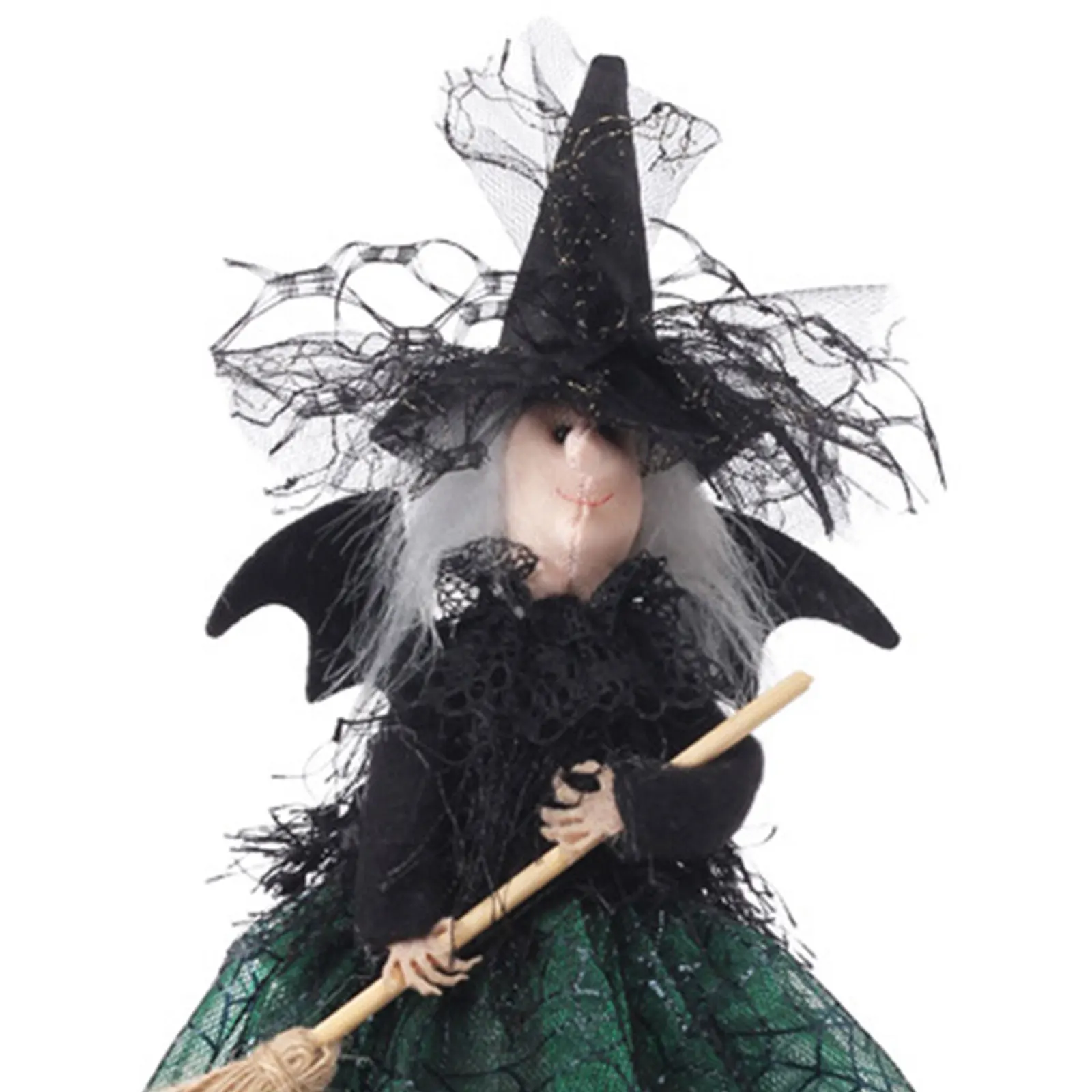 Хелоуин Есен Реколтата Вещица Без Призраци, Вещици Кукла Къща С Духове Подпори Марля + Пайети Зелено-Черен Украса Украса