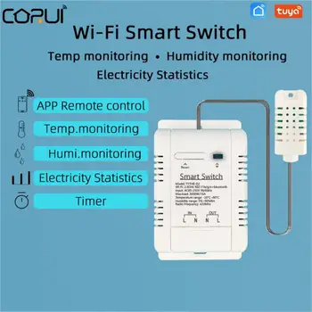 CORUI Sasha WIFI Интелигентен Превключвател на температурата и влажността Време Дистанционно Управление, Мониторинг Области на електроенергия Поддръжка на Smart Life